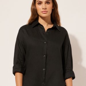 Cropped Linen Shirt