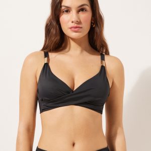 Draped Triangle Swimsuit Top Scultura