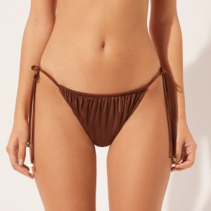 String Swimsuit Bottom Shiny Satin