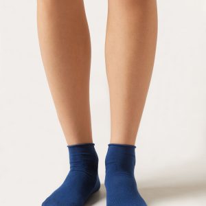 Cuffless Short Socks in Cotton