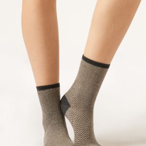 Herringbone Short Socks