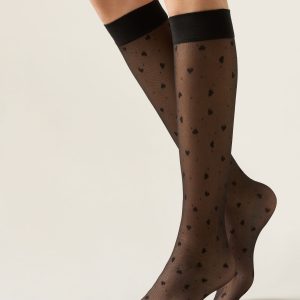 Hearts and Dots Knee-High Socks
